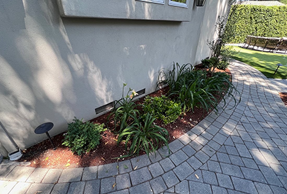 Side-yard paver walkway